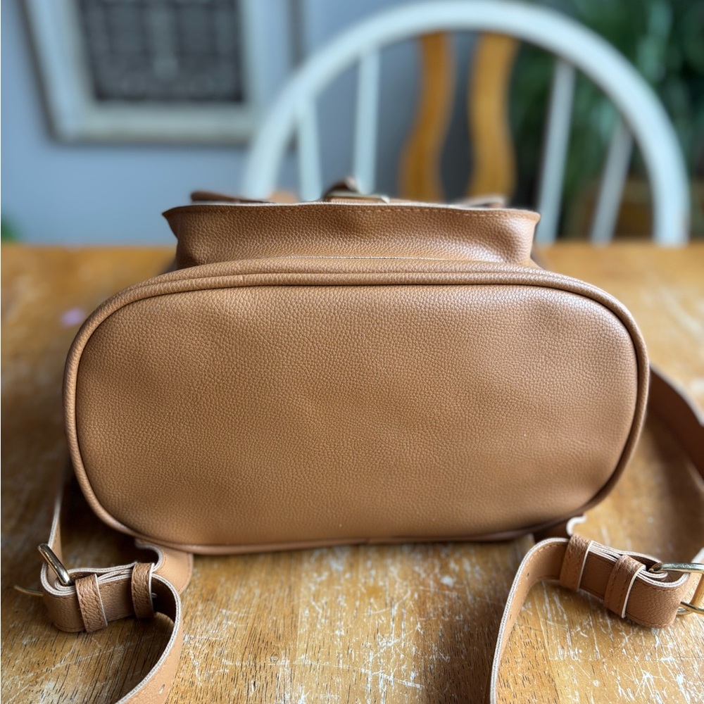 Forever 21 Faux Leather Camel Buckle Mini Backpack - Picture 5 of 12